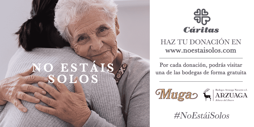 Muga y Arzuaga lanzan la campaña 'No estáis solos' para apoyar a Cáritas ante el coronavirus 1