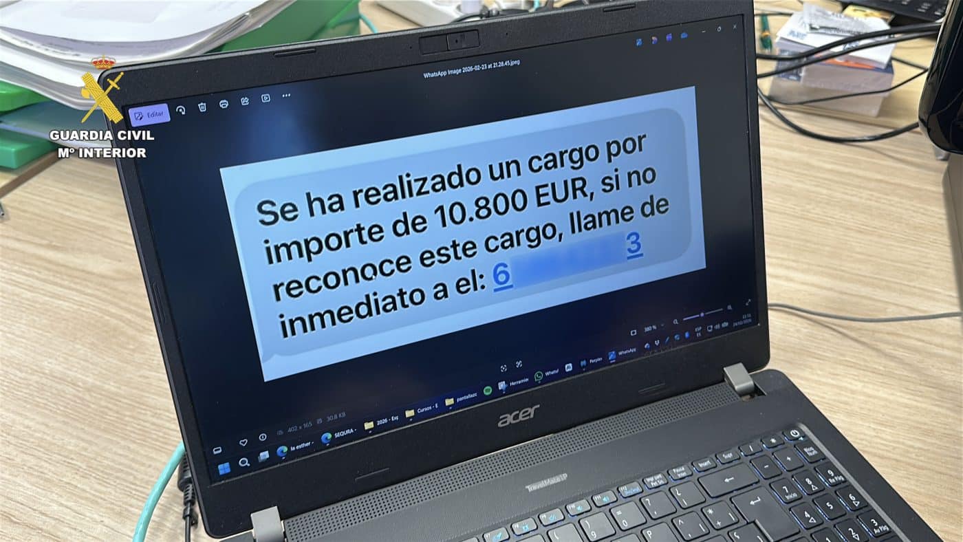 La Guardia Civil alerta del auge del “smishing” en La Rioja: 33 víctimas y 120.000 euros estafados 3
