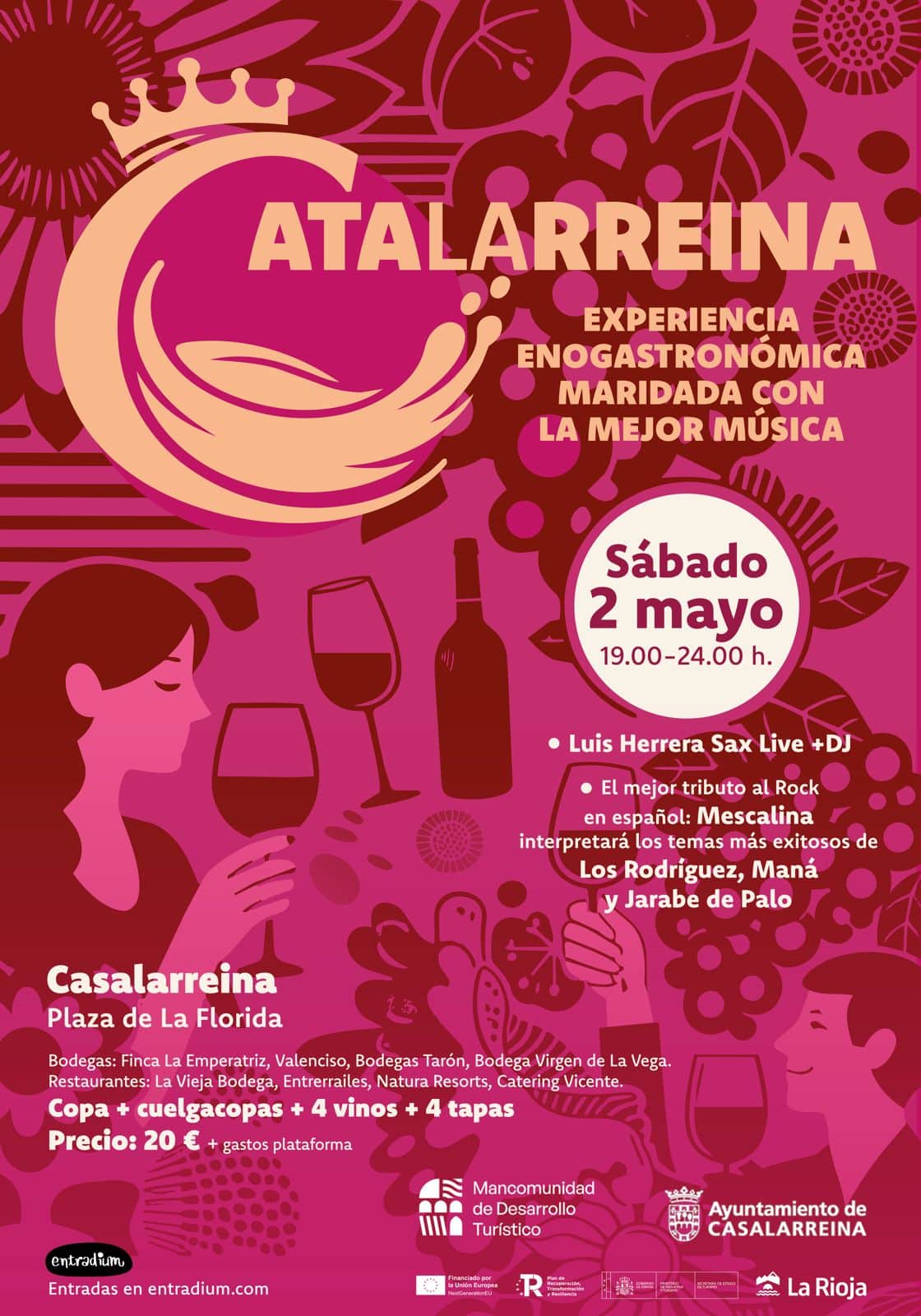 Casalarreina acoge el sábado 2 de mayo 'Catalarreina', una experiencia con vino, gastronomía y música en directo 2