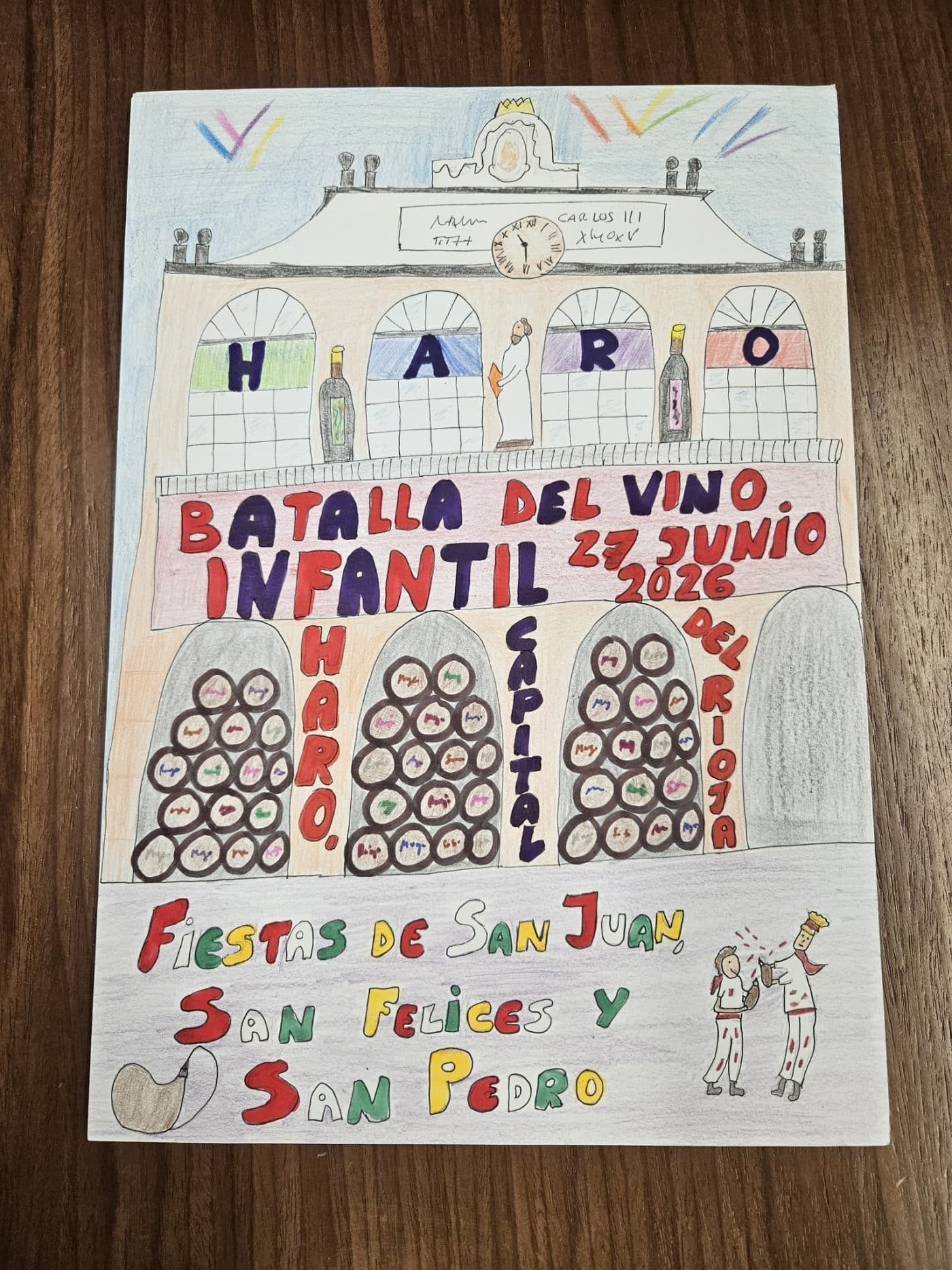 Leire Hernando gana el concurso del cartel infantil de las fiestas de Haro 2