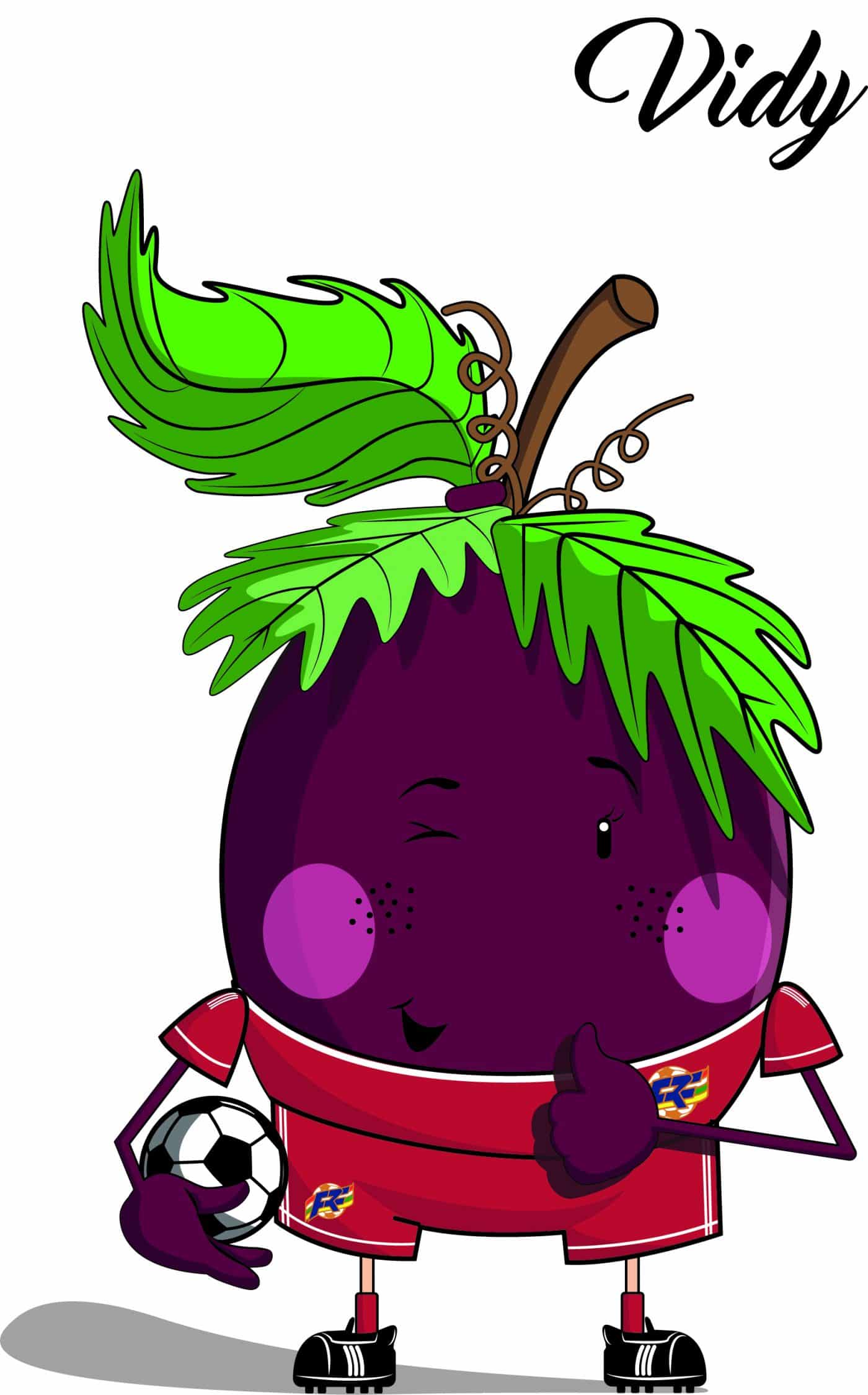Vidy, una uva futbolista, elegida la mascota del fútbol femenino riojano 1
