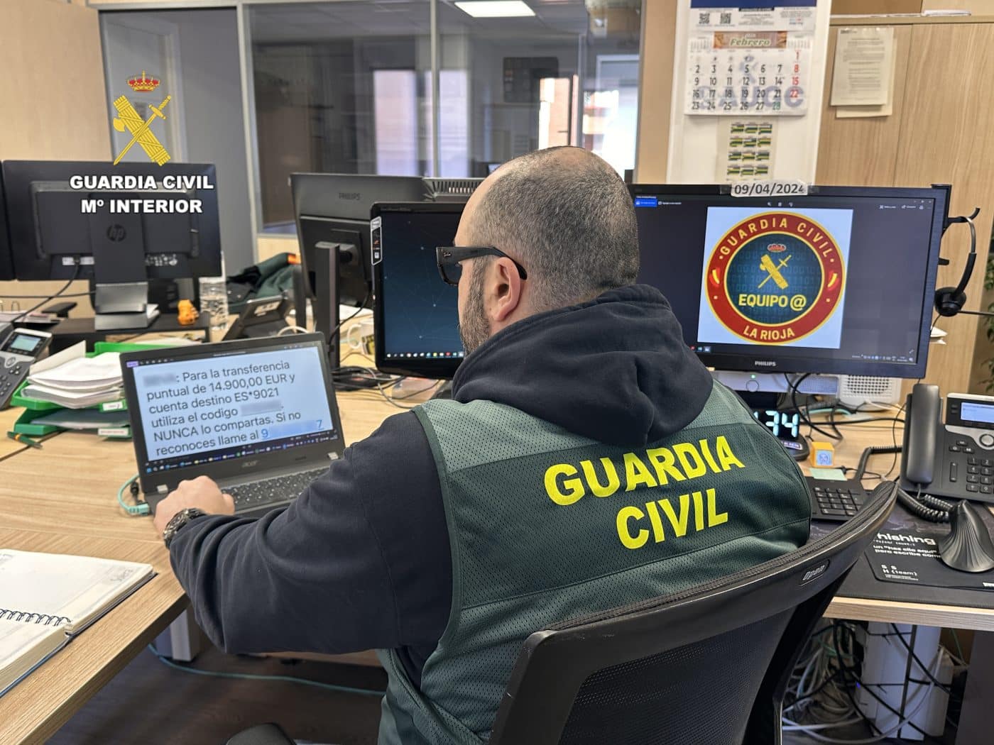 La Guardia Civil alerta del auge del “smishing” en La Rioja: 33 víctimas y 120.000 euros estafados 1