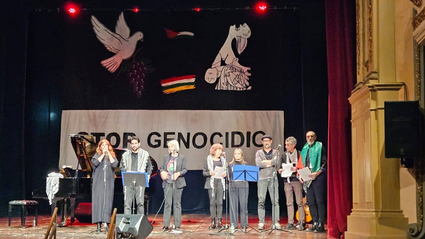 Música y solidaridad llenan el Bretón de los Herreros de Haro en apoyo al pueblo palestino