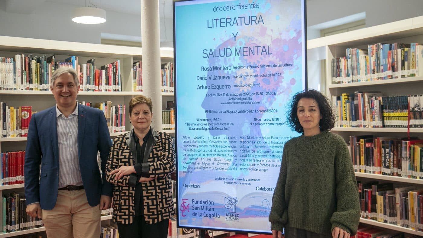 La Fundación San Millán y el Ateneo Riojano impulsan un ciclo que explora la relación entre literatura y salud mental