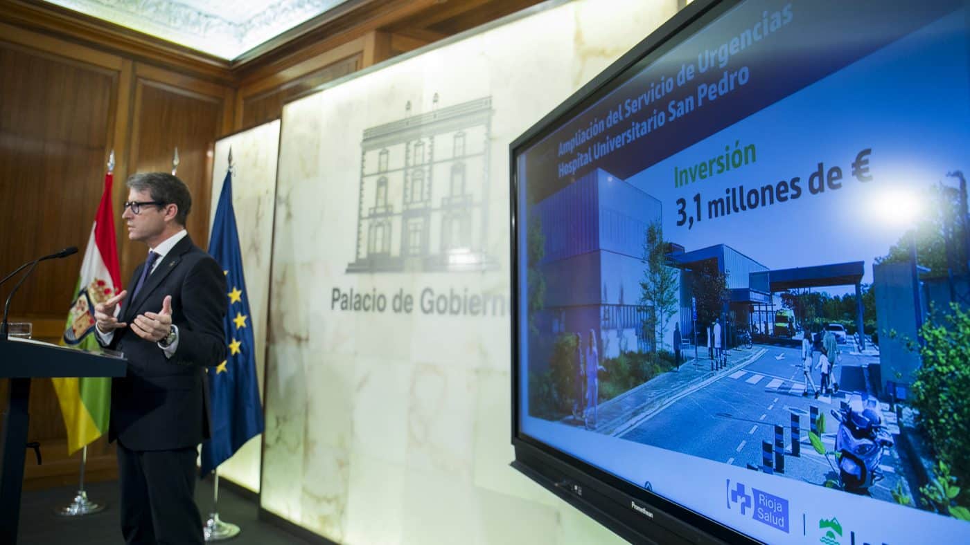 La Rioja ampliará las Urgencias del Hospital San Pedro con un nuevo edificio y una inversión de 3,1 millones