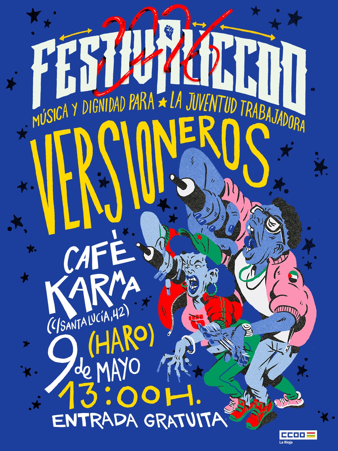 Haro vuelve a sumarse este sábado a una nueva edición del ‘FestivaliCCOO’: música, reivindicación y apoyo al talento local