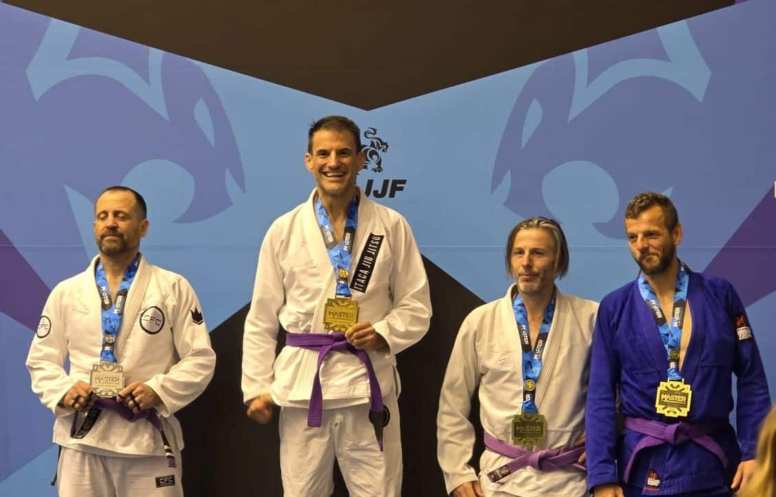 Diego Barrasa se cuelga el oro en el Campeonato de Europa Máster de jiu-jitsu en Barcelona